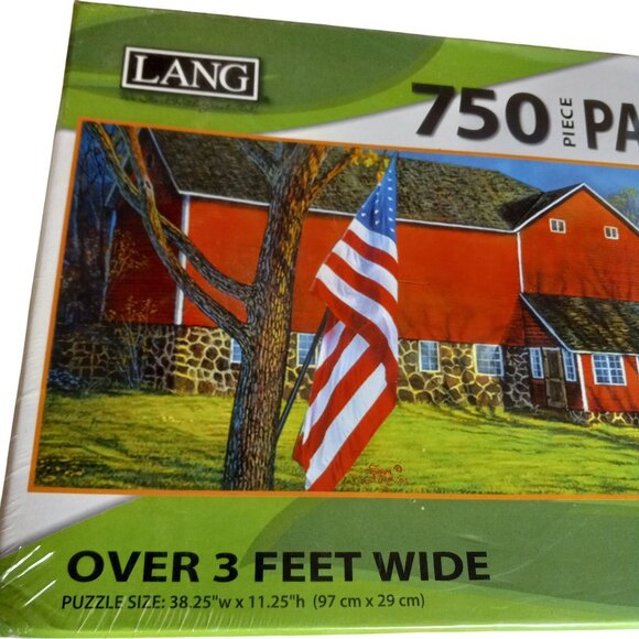 Lang 750 Piece Panoramic Puzzle American Farm Artwork By Sam Timm Sealed NEW - Picture 8 of 9